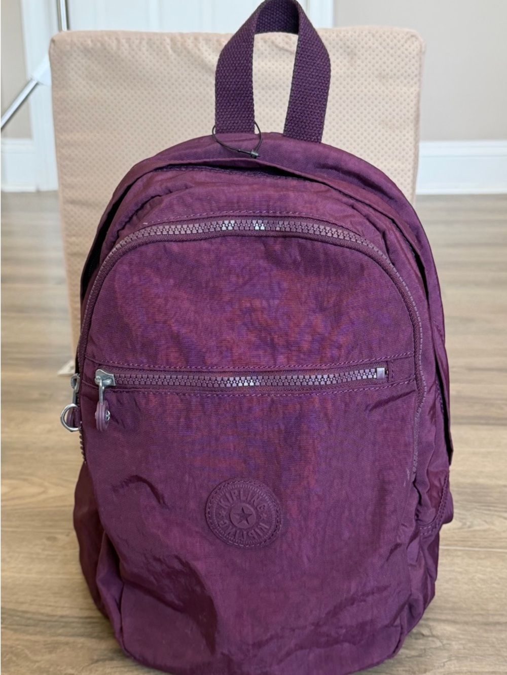 Kipling Plum/ Purple Backpack with Front Zip Pocket. Great condition! See pics
